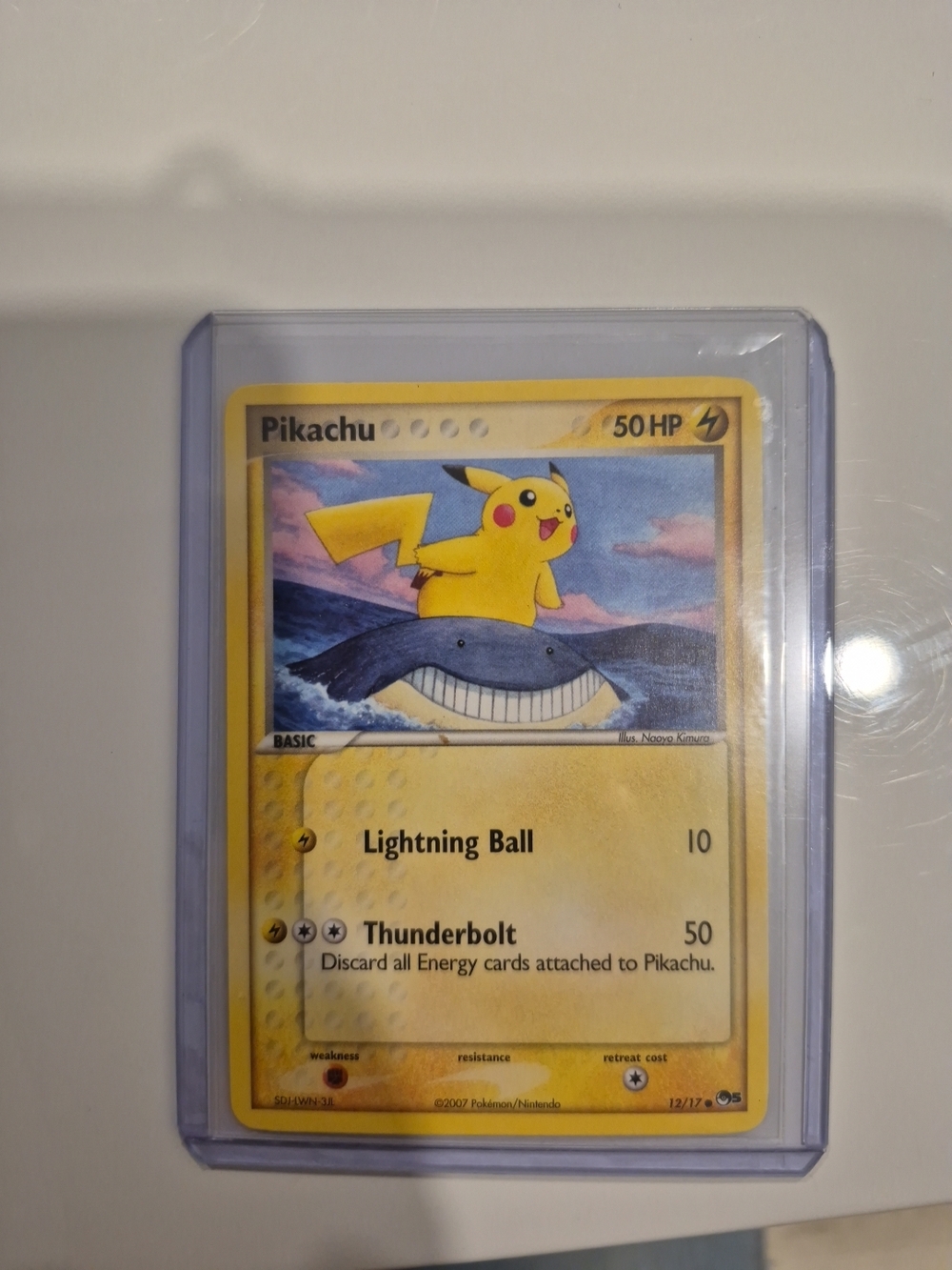 Pokemon Pikachu Trading Card Yellow Blue